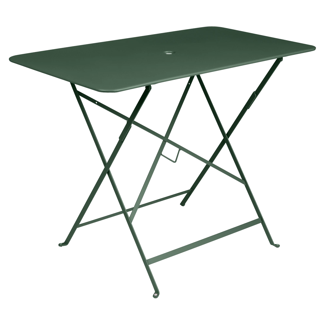 Tmavě zelený kovový skládací stůl Fermob Bistro 97 x 57 cm
