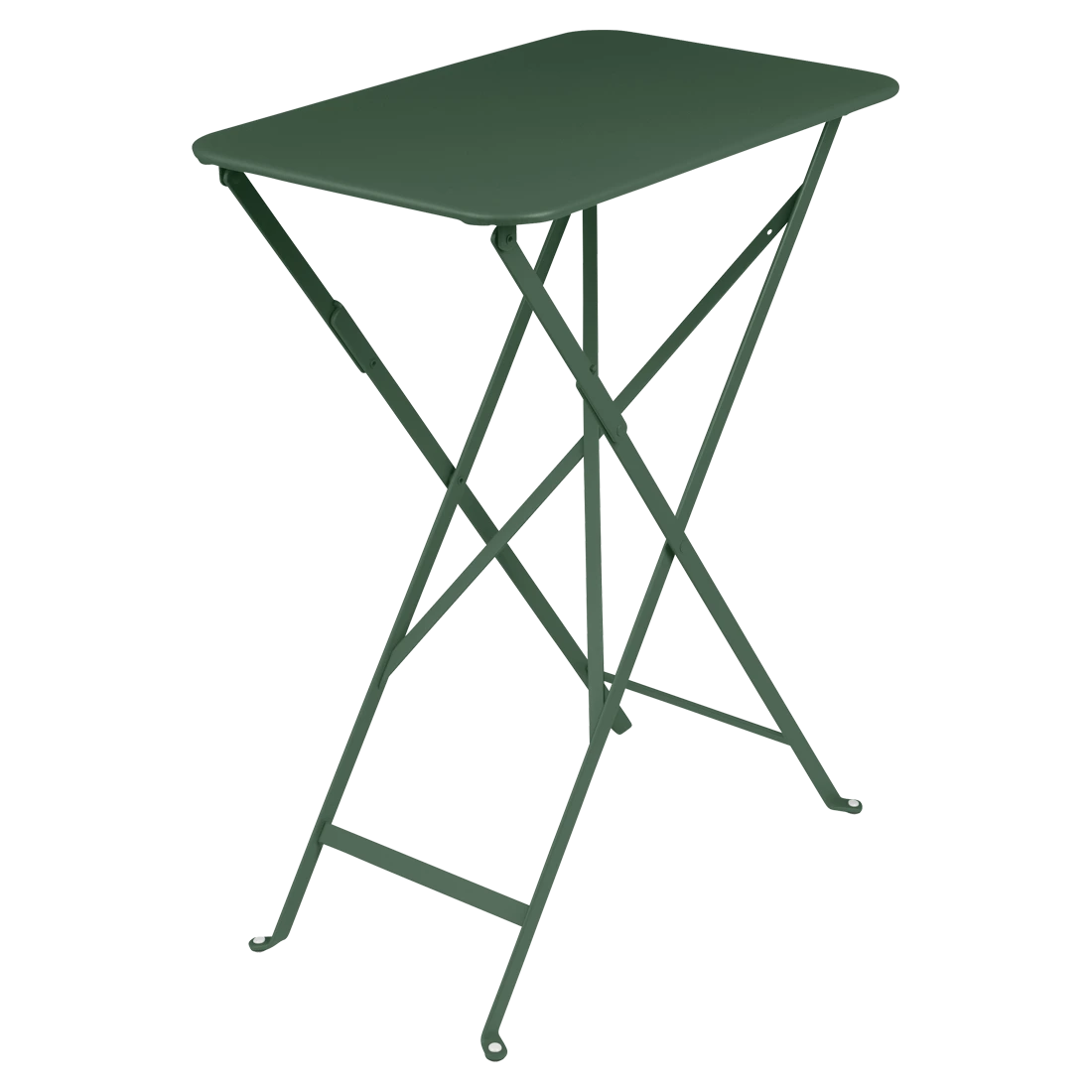 Tmavě zelený kovový skládací stůl Fermob Bistro 37 x 57 cm