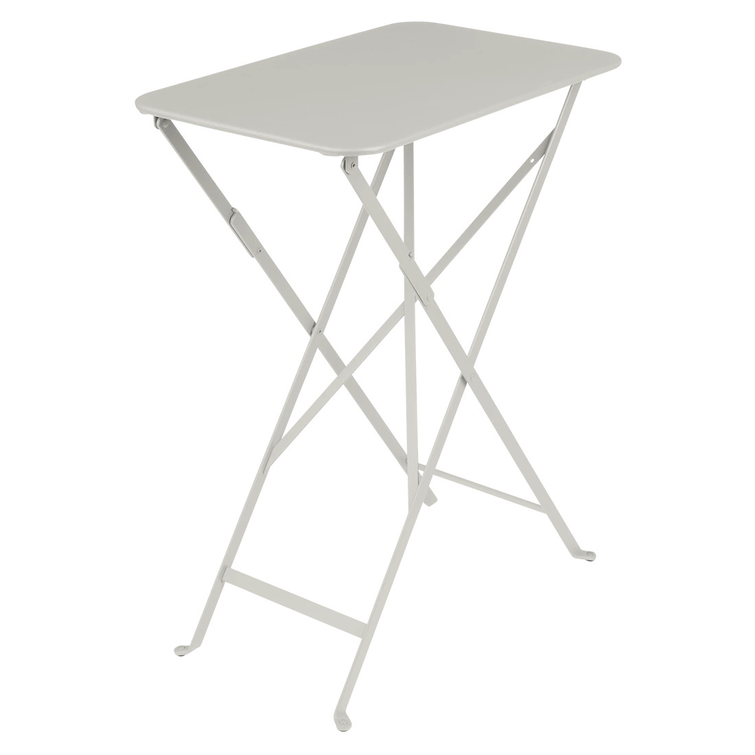 Světle šedý kovový skládací stůl Fermob Bistro 37 x 57 cm