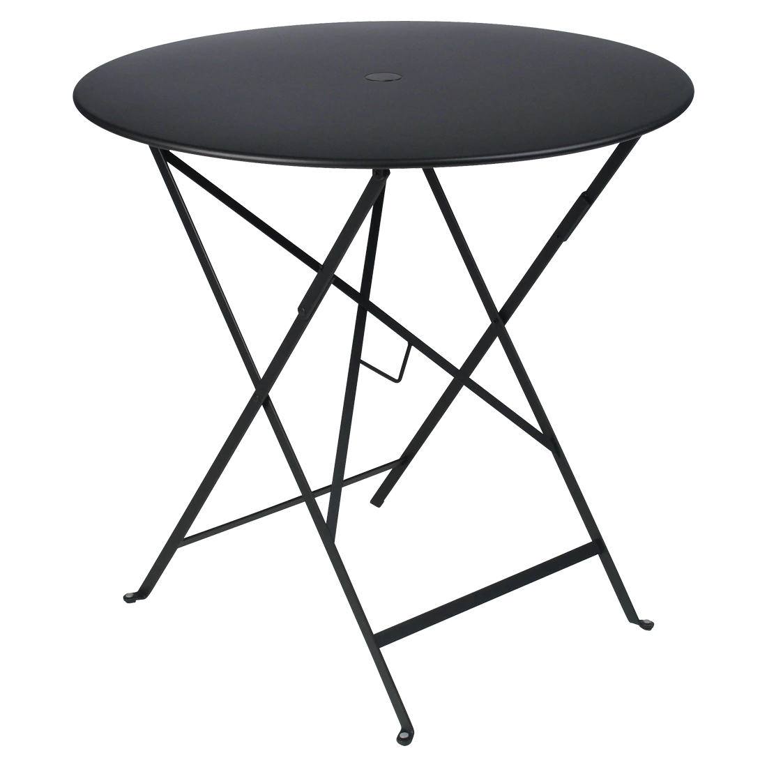 Černý kovový skládací stůl Fermob Bistro Ø 77 cm