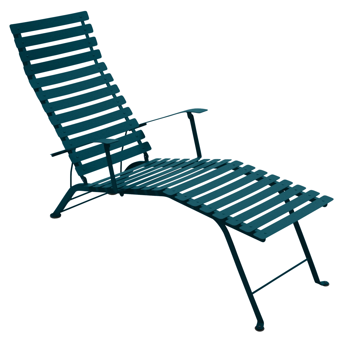 Modré kovové lehátko Fermob Bistro