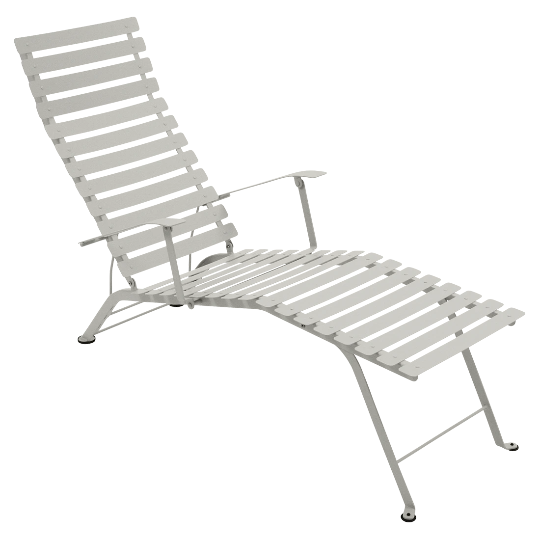Světle šedé kovové lehátko Fermob Bistro