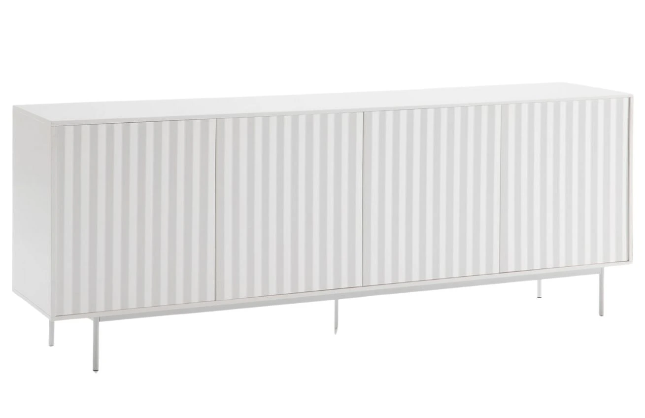 Bílá lakovaná komoda Teulat Sierra 211 x 47 cm