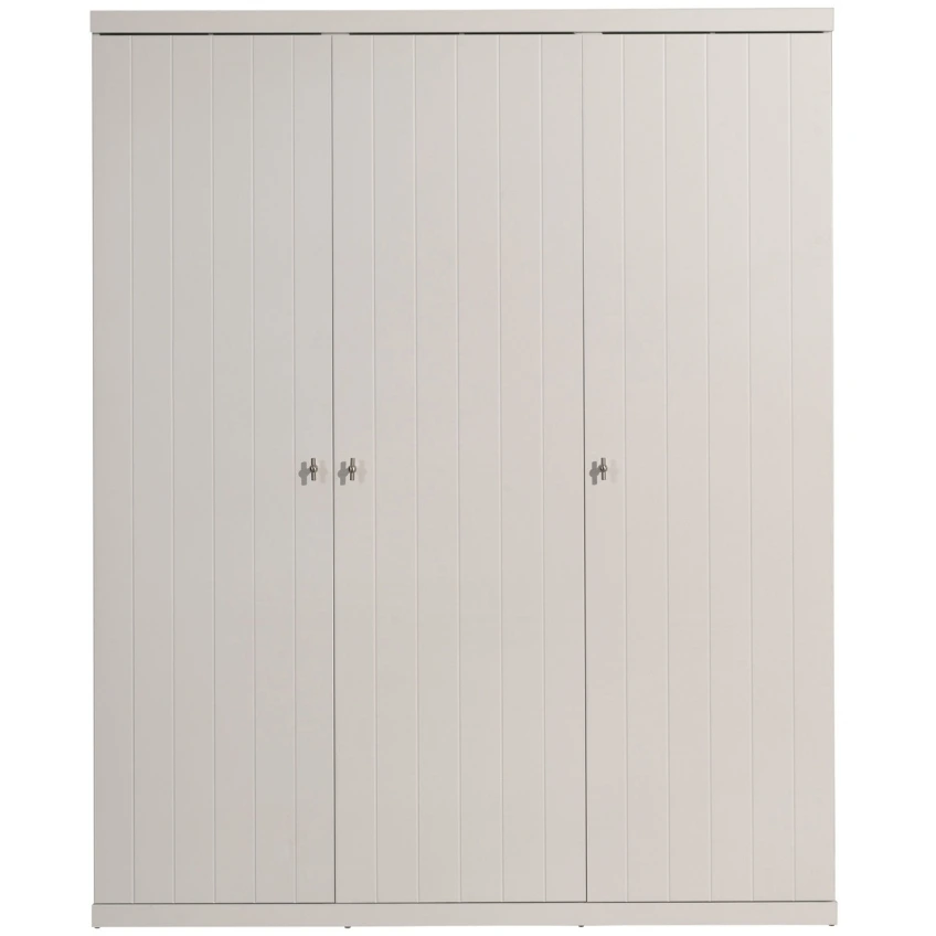 Bílá dřevěná skříň Vipack Robin 205 x 166 cm