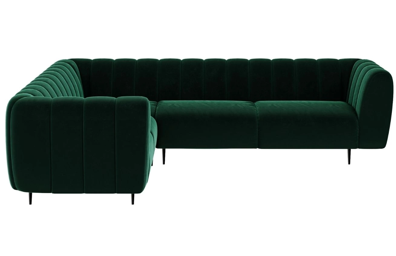 Ghado Sametová rohová pohovka Shel 280 cm