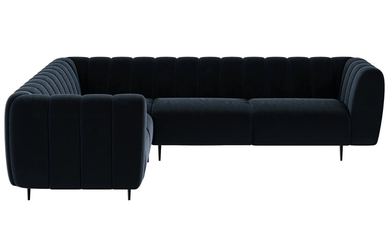 Ghado Sametová rohová pohovka Shel 280 cm