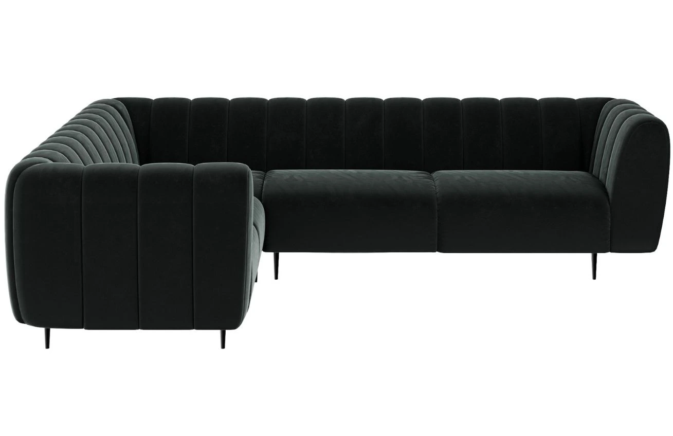 Ghado Sametová rohová pohovka Shel 280 cm