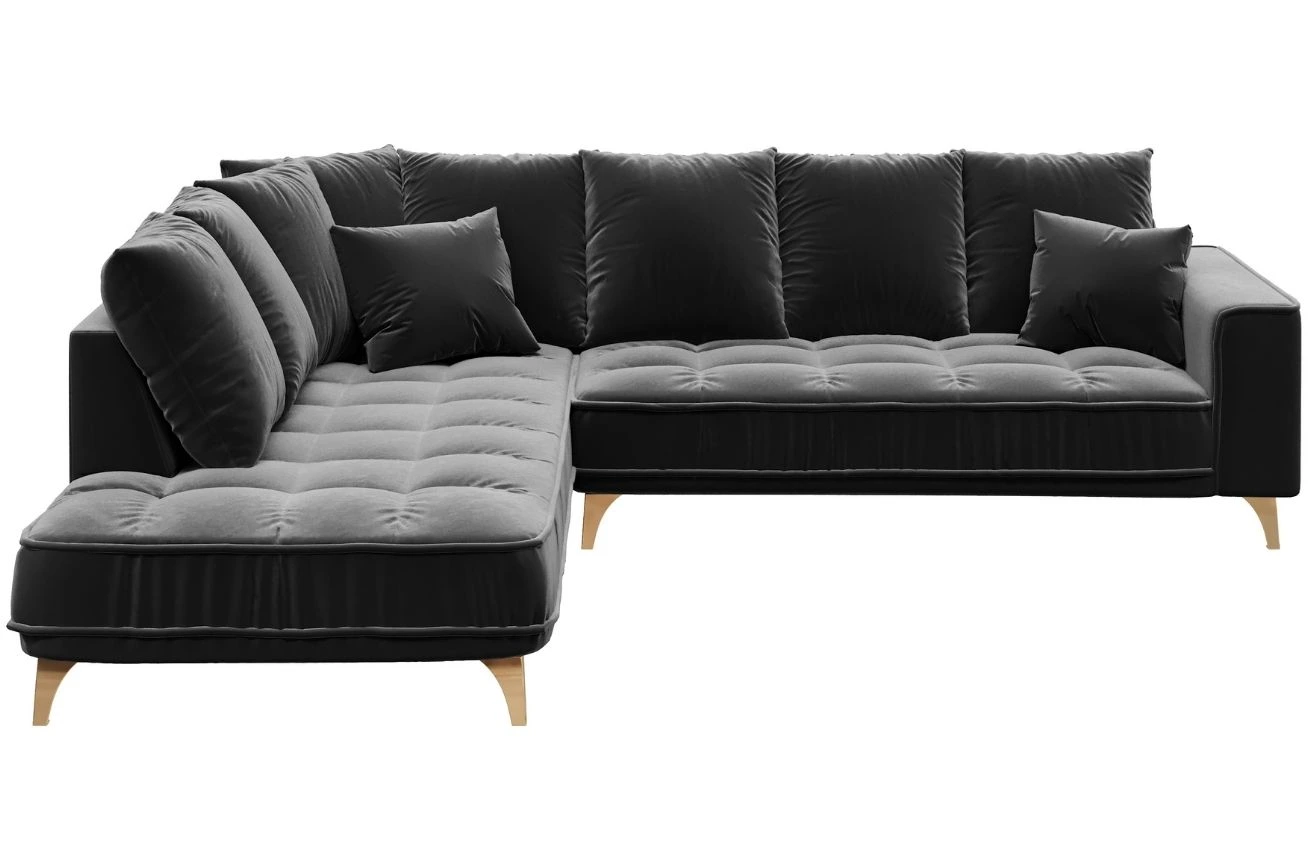 Devichy Sametová rohová pohovka Chloe 288 cm