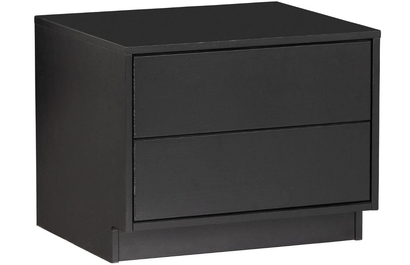 WOOOD Černý borovicový TV stolek Frederica 50 x 39