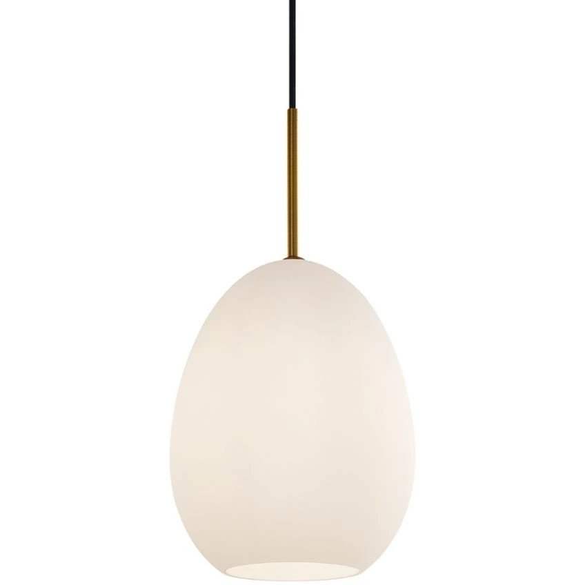 Opálově bílé závěsné světlo Halo Design Bodø 20 cm