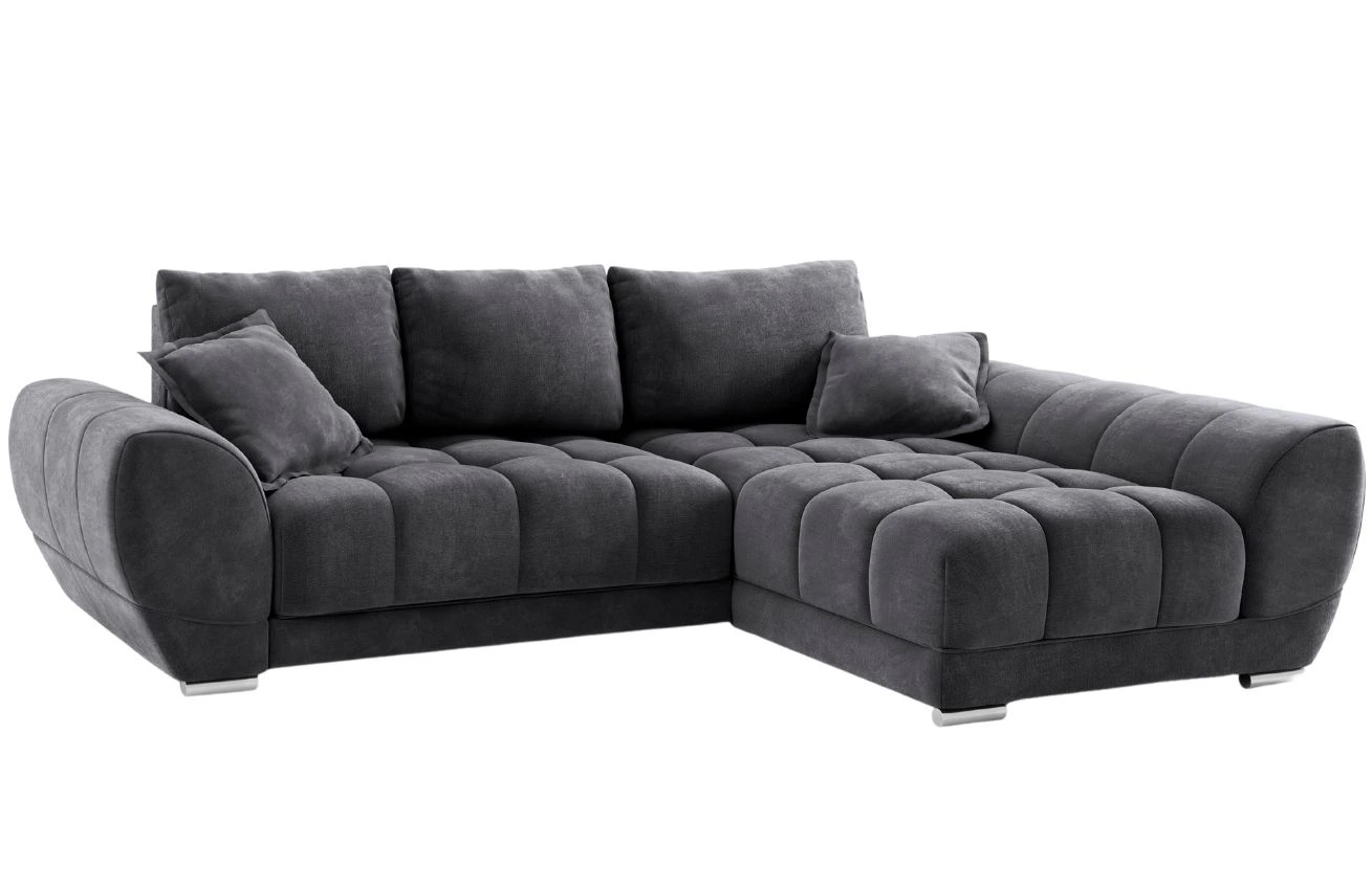 Windsor & Co Sametová rozkládací pohovka Nuage 285 cm