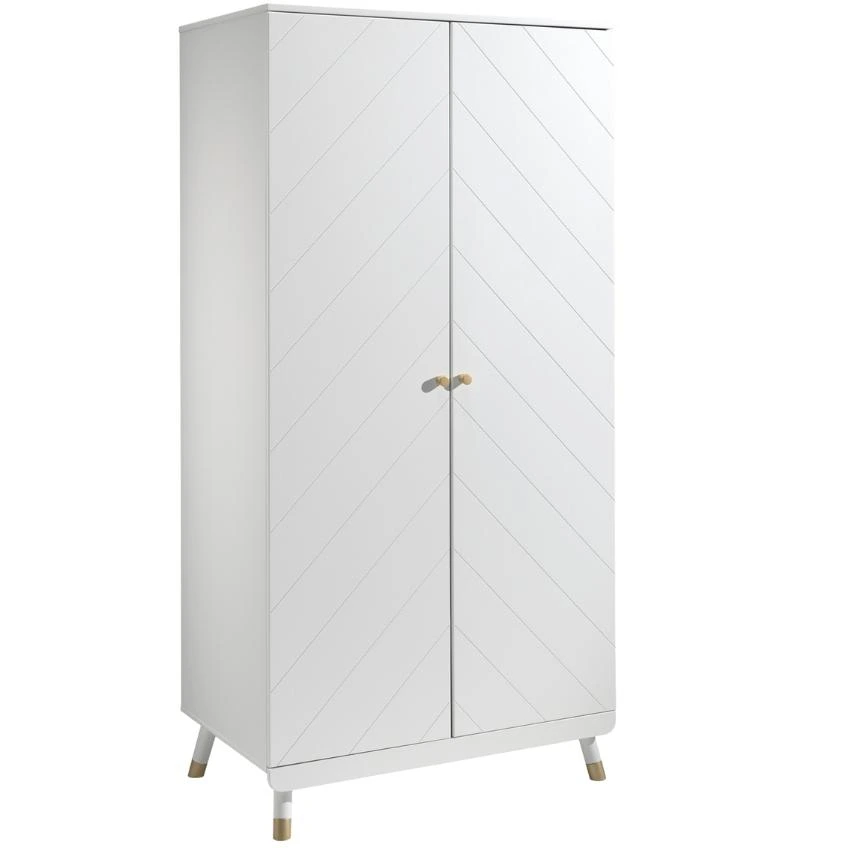 Bílá lakovaná šatní skříň Vipack Billy 200 x 100 cm