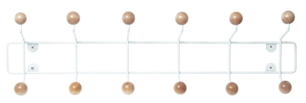 Present time Bílý nástěnný věšák Arfus III.