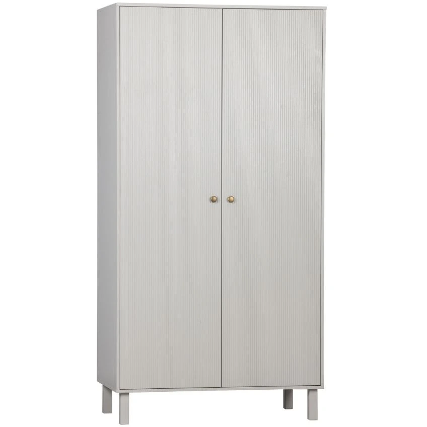 WOOOD Šedá borovicová šatní skříň Madine 194