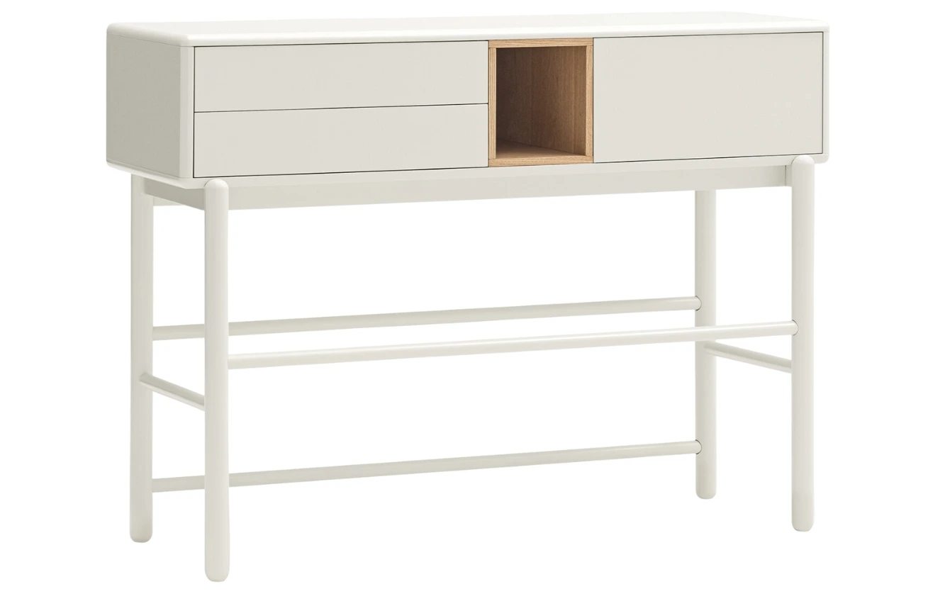 Krémově bílý lakovaný toaletní stolek Teulat Corvo 120 x 35 cm