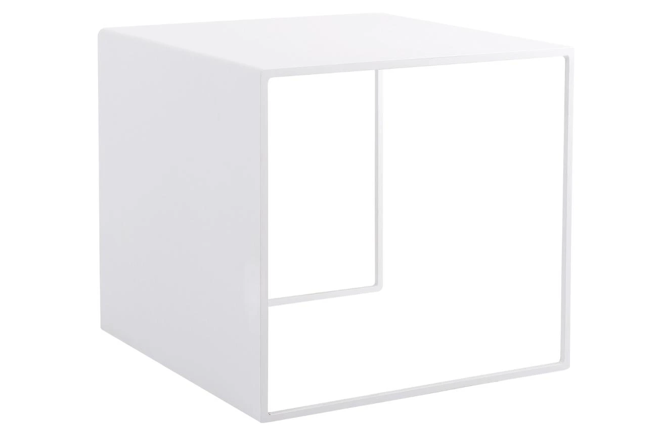 Nordic Design Bílý kovový konferenční stolek Gene 50 x 50 cm