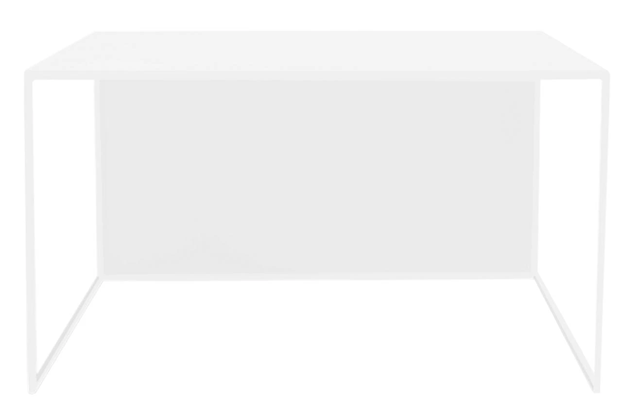 Nordic Design Bílý kovový konferenční stolek Gene 80 x 80 cm