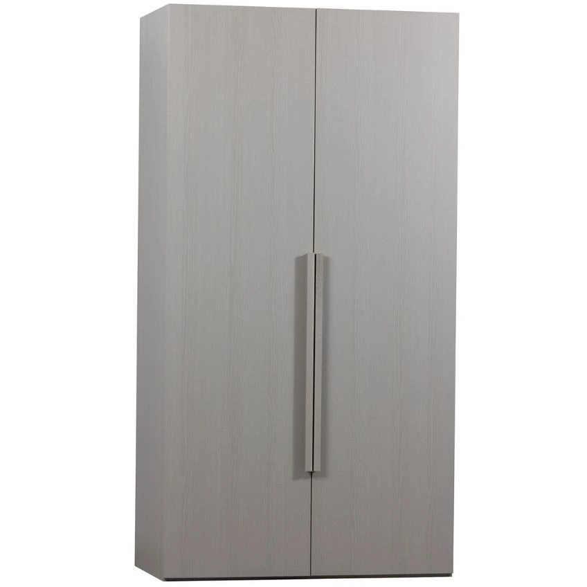 WOOOD Světle šedá ořechová šatní skříň Renda 210 x 110 cm