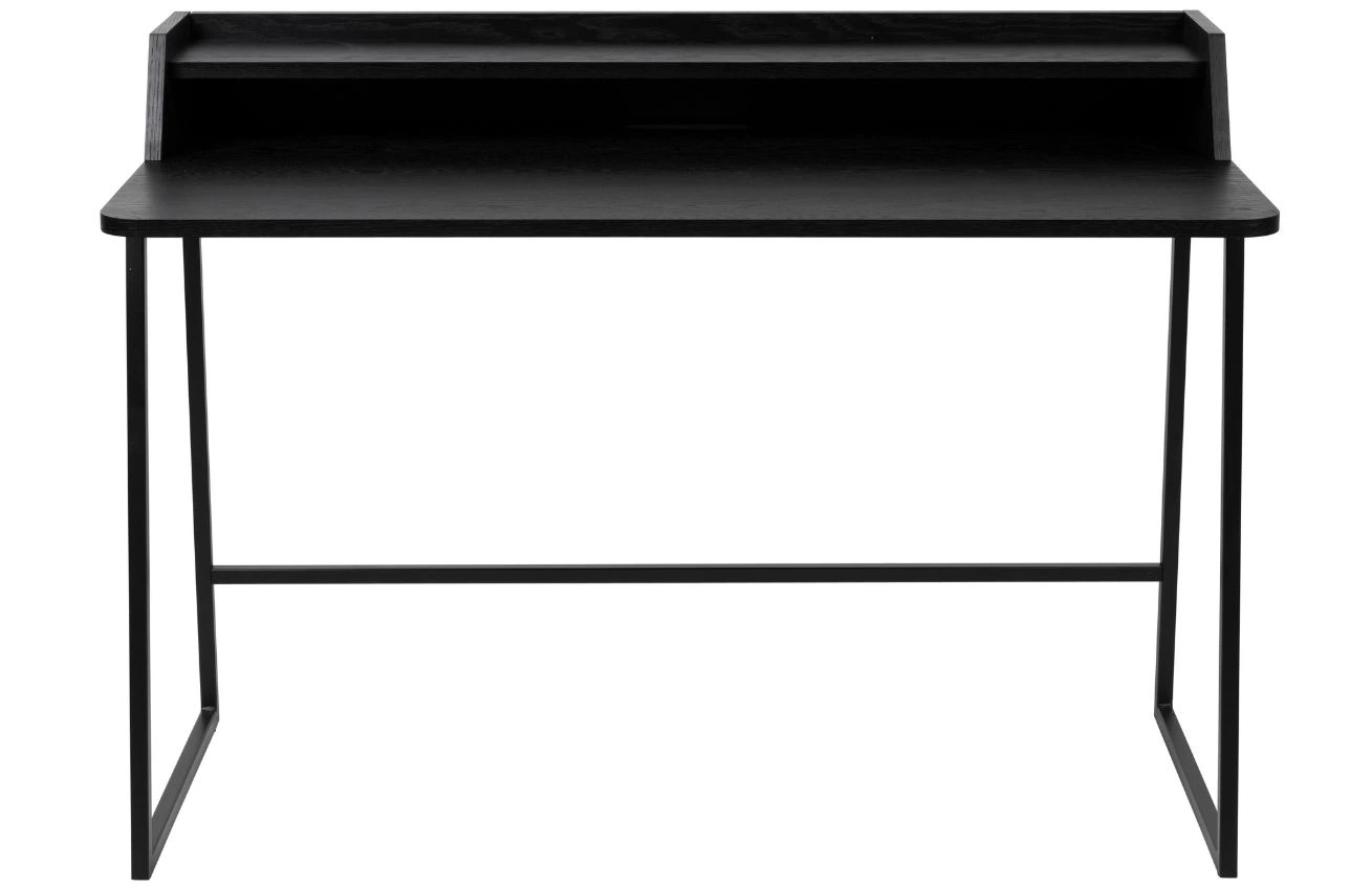 White Label Černý dubový pracovní stůl WLL GIORGIO 120 x 60 cm