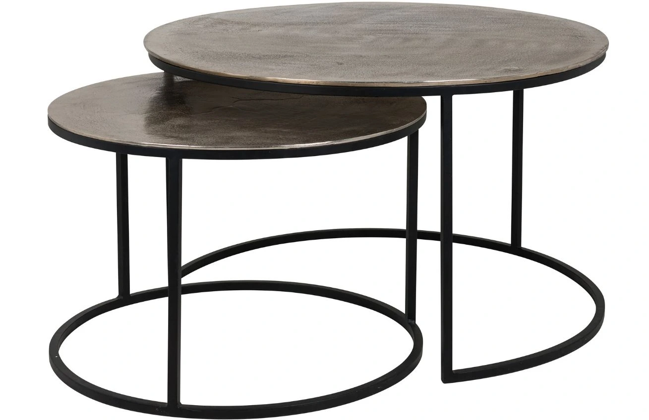 Richmond Set kovových konferenčních stolků Asher 60/80 cm