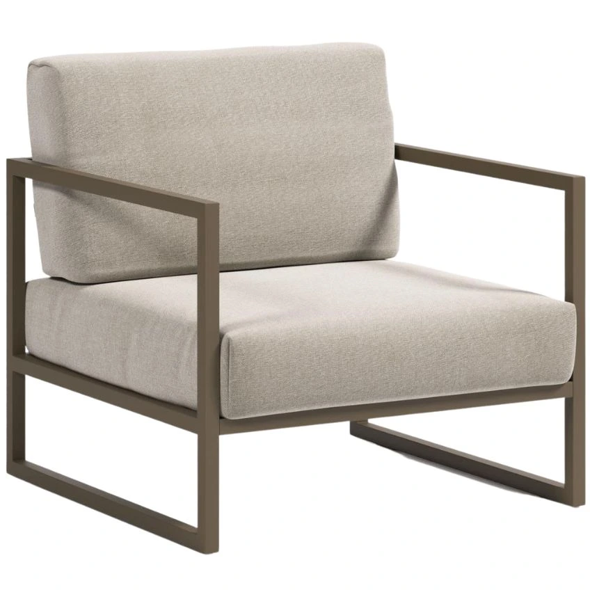 Kave Home Béžovo-hnědé zahradní křeslo Comova