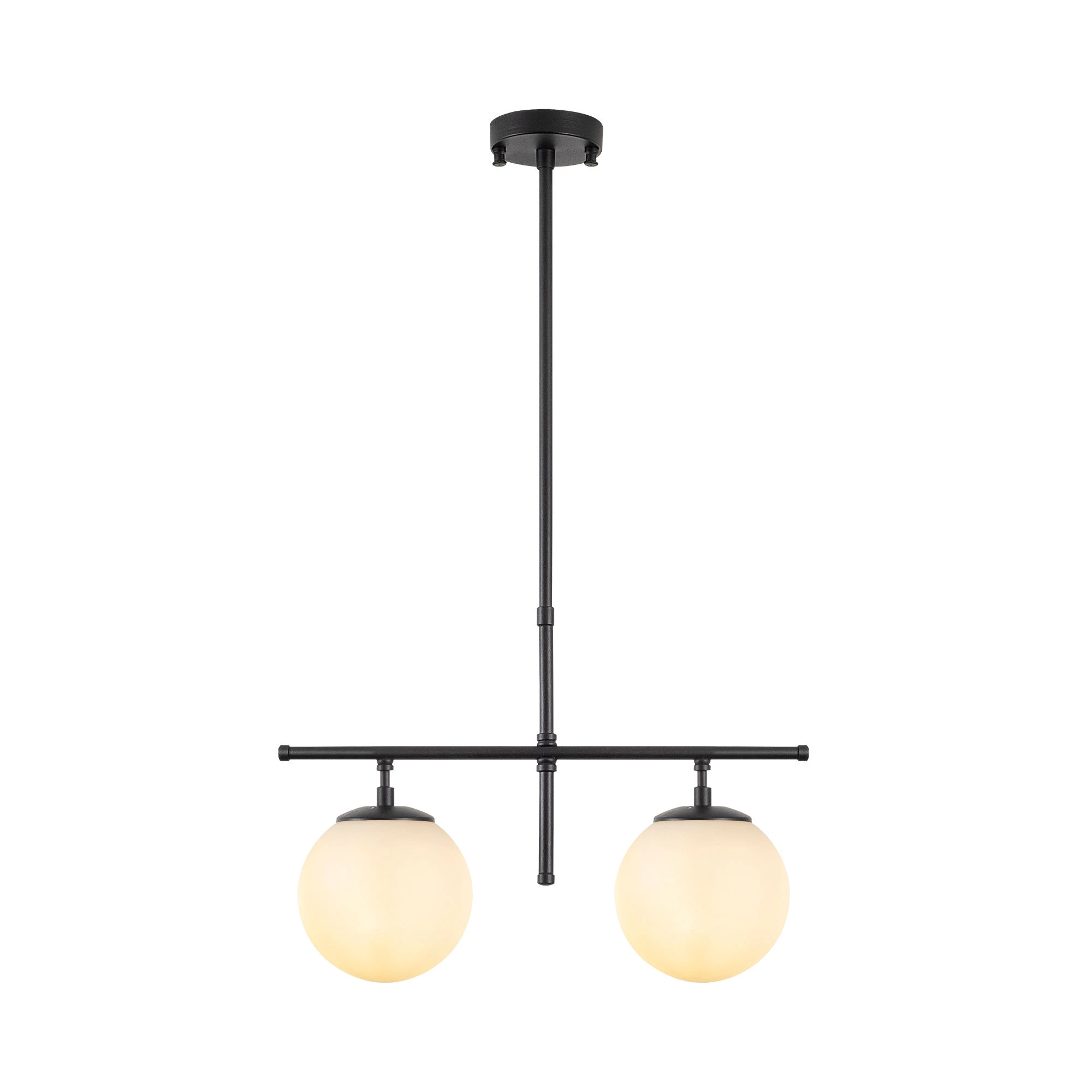 OPVIQ Závěsné světlo ROE černé mléčné