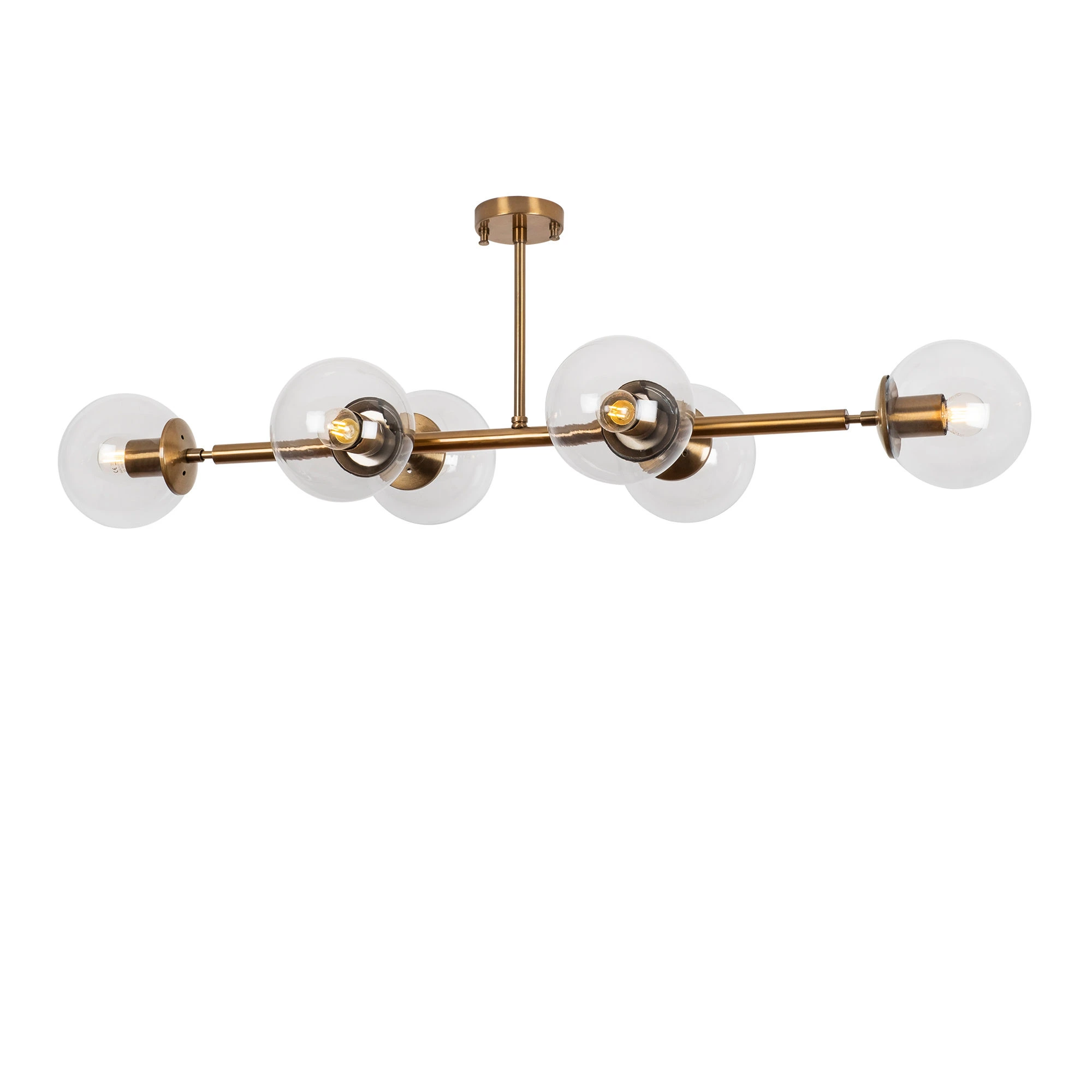 OPVIQ Stropní osvětlení FAZLI bronz čiré sklo 6