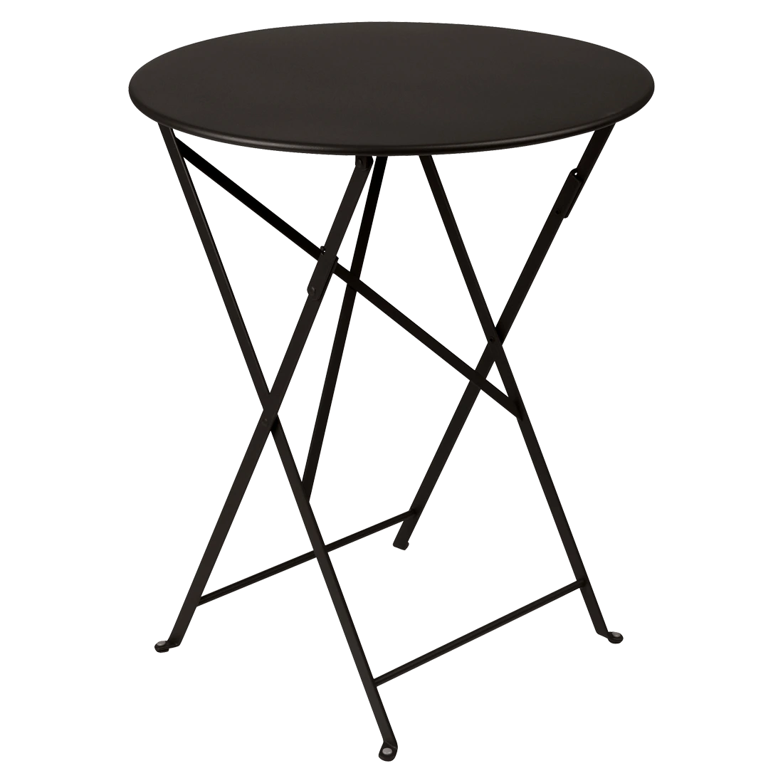 Černý kovový skládací stůl Fermob Bistro Ø 60 cm
