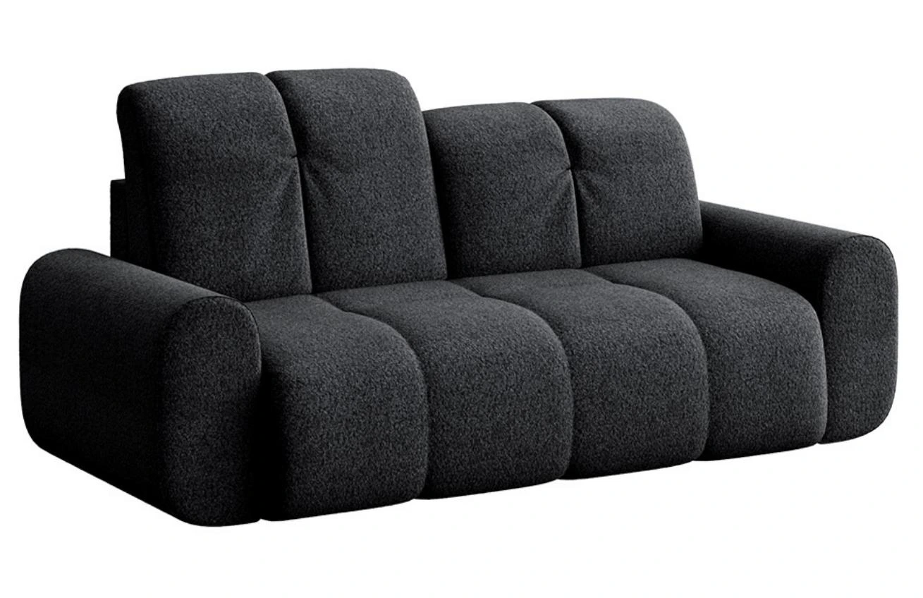 Devichy Antracitově šedá bouclé dvoumístná pohovka Tous 210 cm