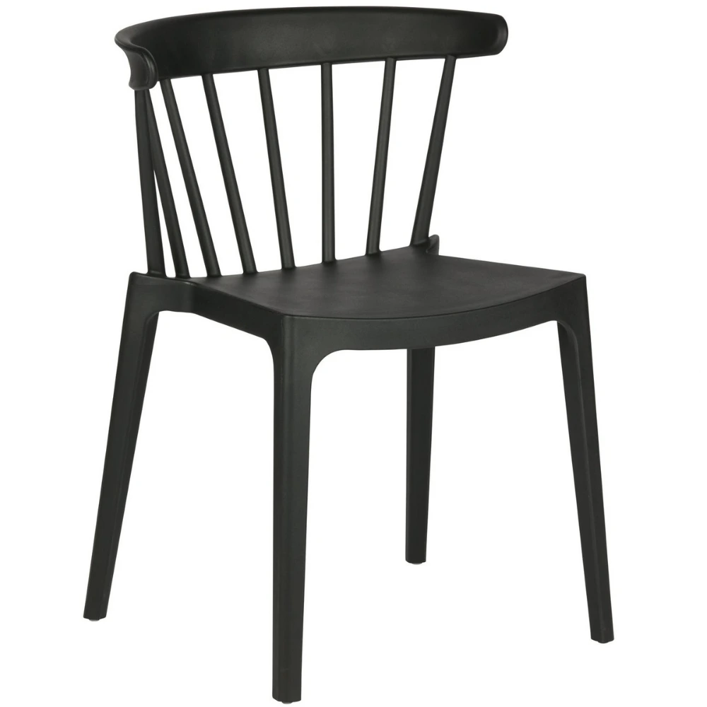 WOOOD Černá plastová zahradní jídelní židle Bliss