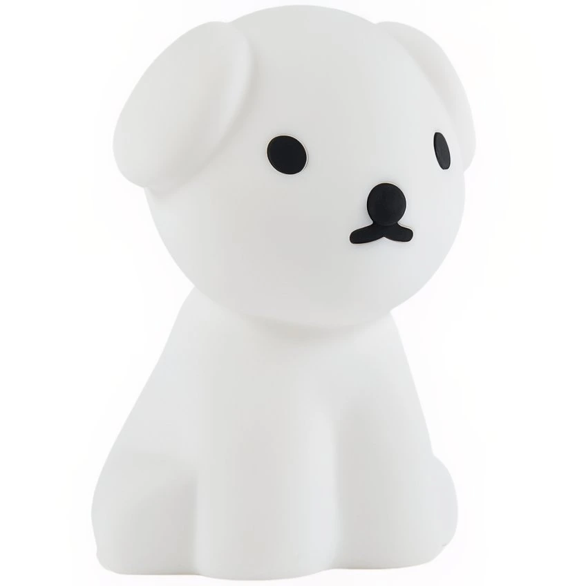 Bílá plastová dětská LED lampa Mr. Maria Snuffy 11 cm