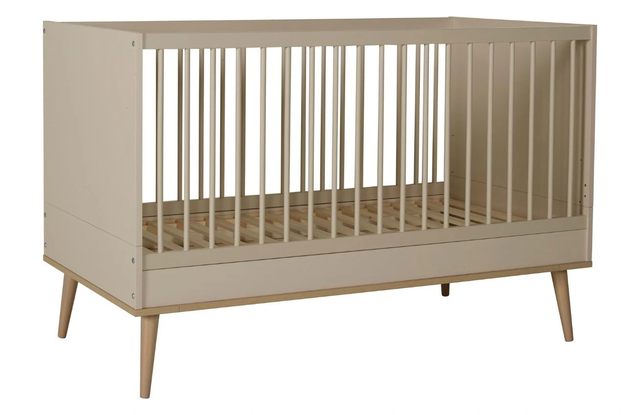 Béžová dětská rostoucí postýlka Quax Flow 70 x 140 cm