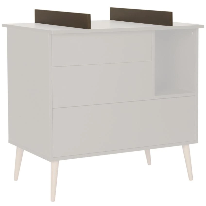 Šedohnědá nástavba na přebalovací komodu Quax Cocoon 70 x 50 cm