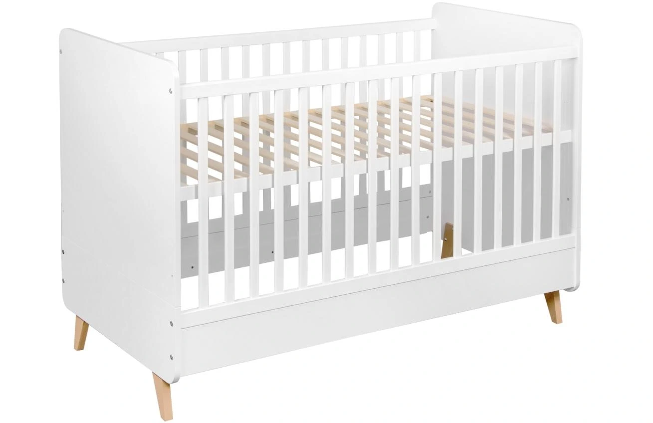 Bílá dětská rostoucí postýlka Quax Loft 70 x 140 cm