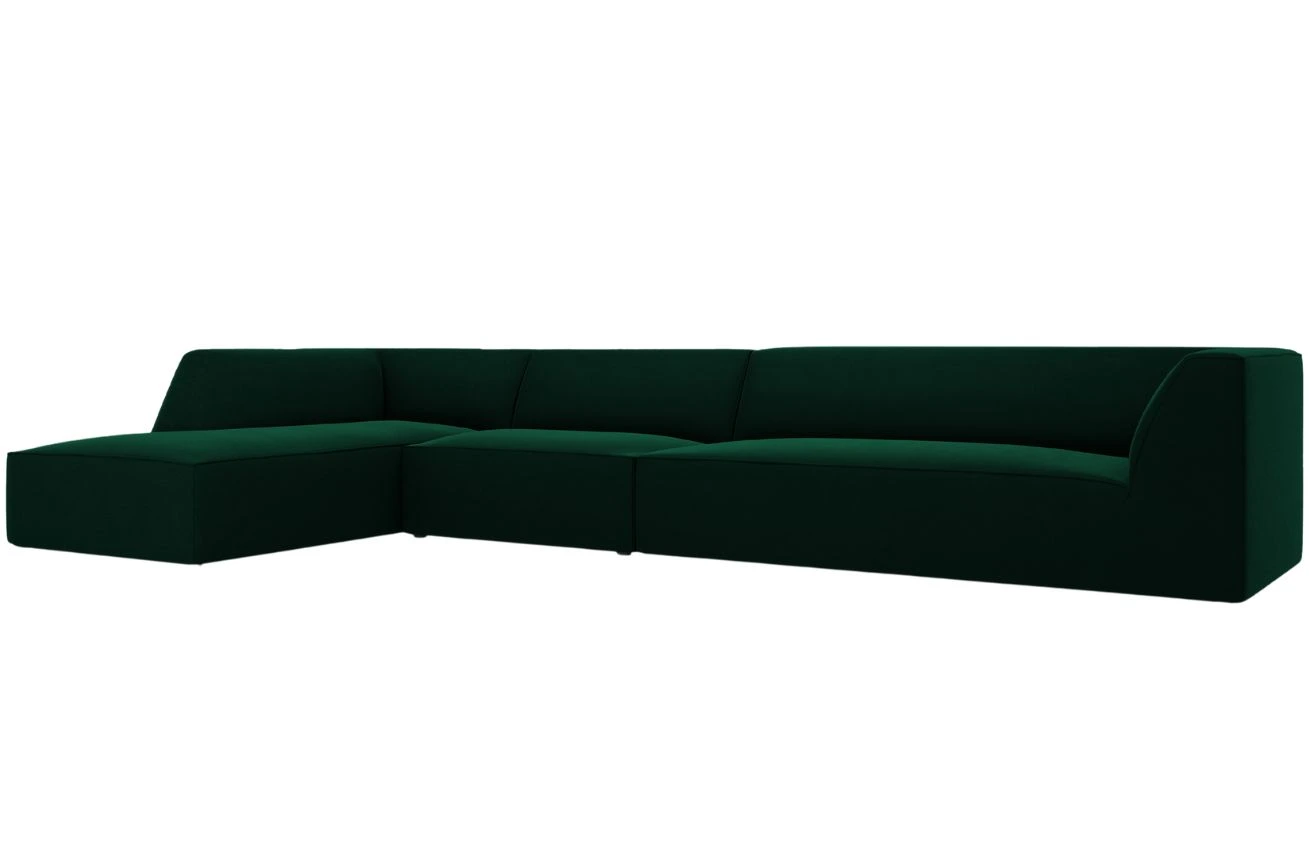 Micadoni Sametová rohová pohovka Ruby 366 cm