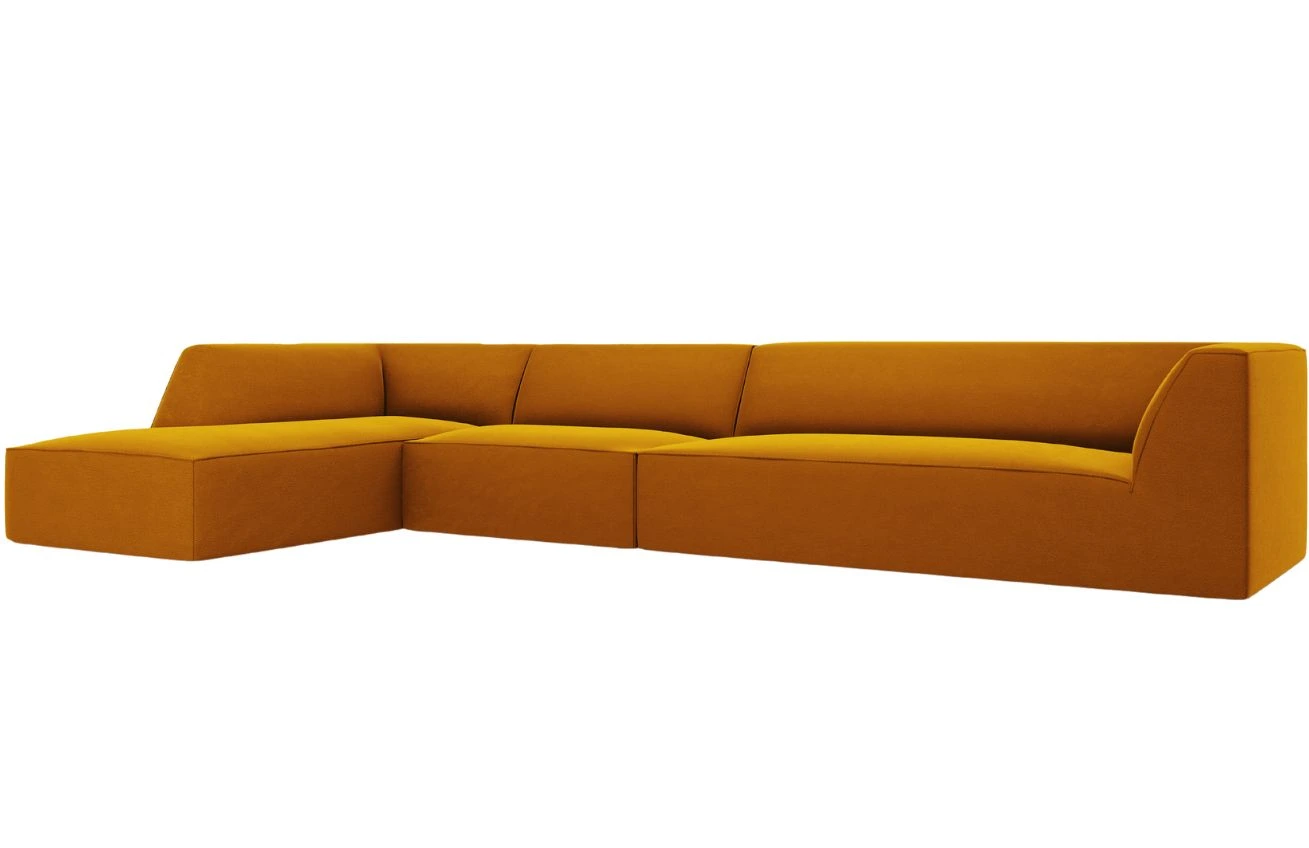 Micadoni Sametová rohová pohovka Ruby 366 cm