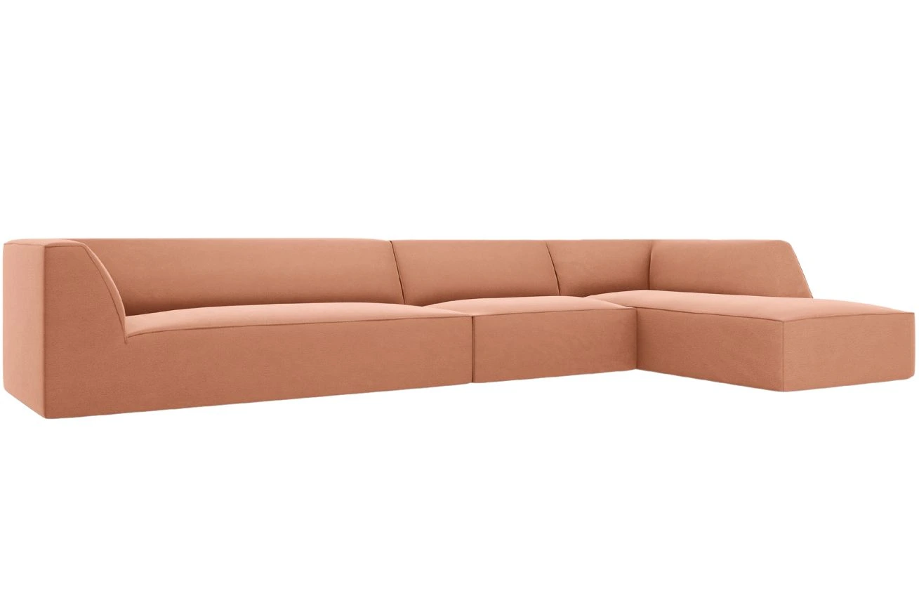 Micadoni Sametová rohová pohovka Ruby 366 cm