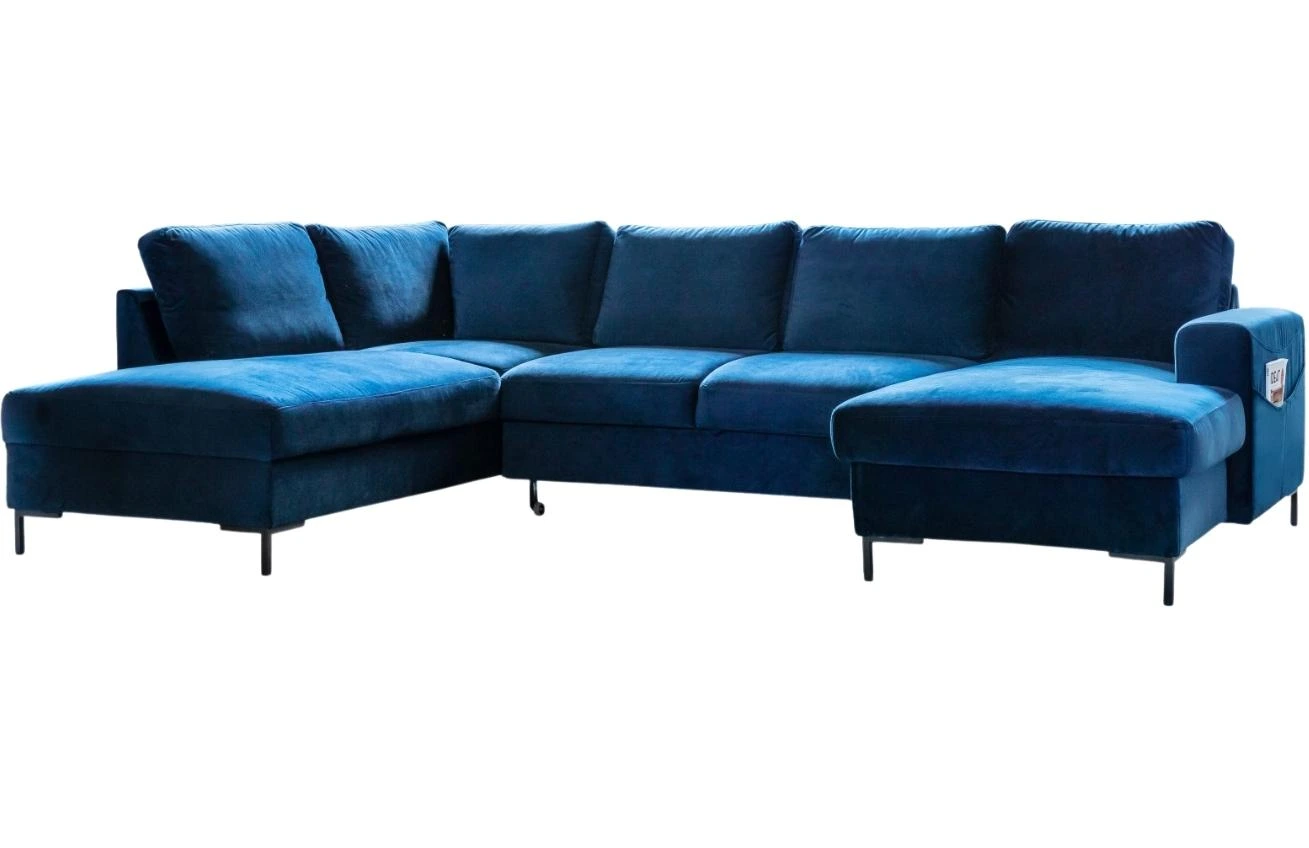 Miuform Sametová rozkládací pohovka Lofty Lilly 303 cm