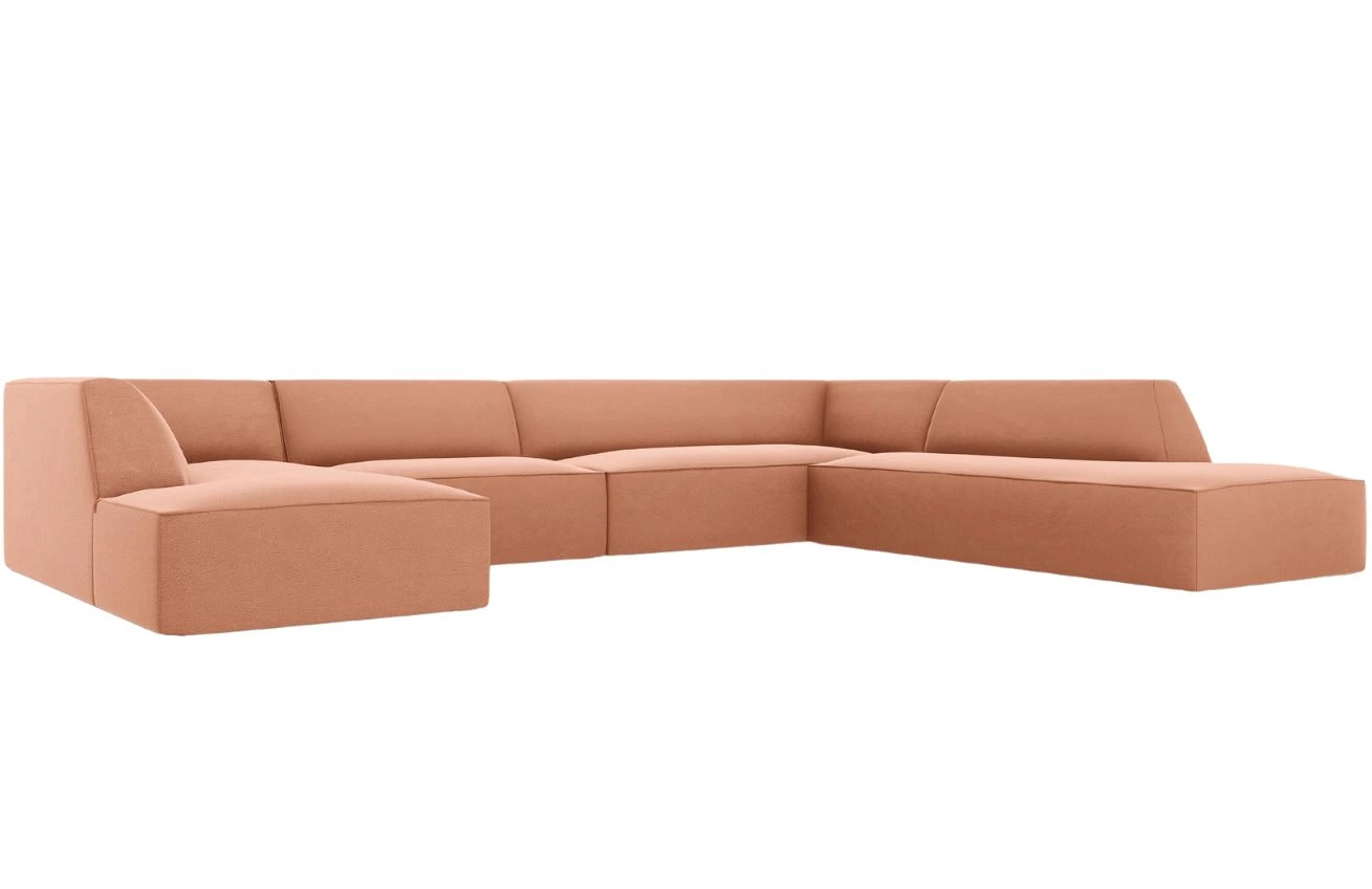 Micadoni Sametová rohová pohovka Ruby 366 cm