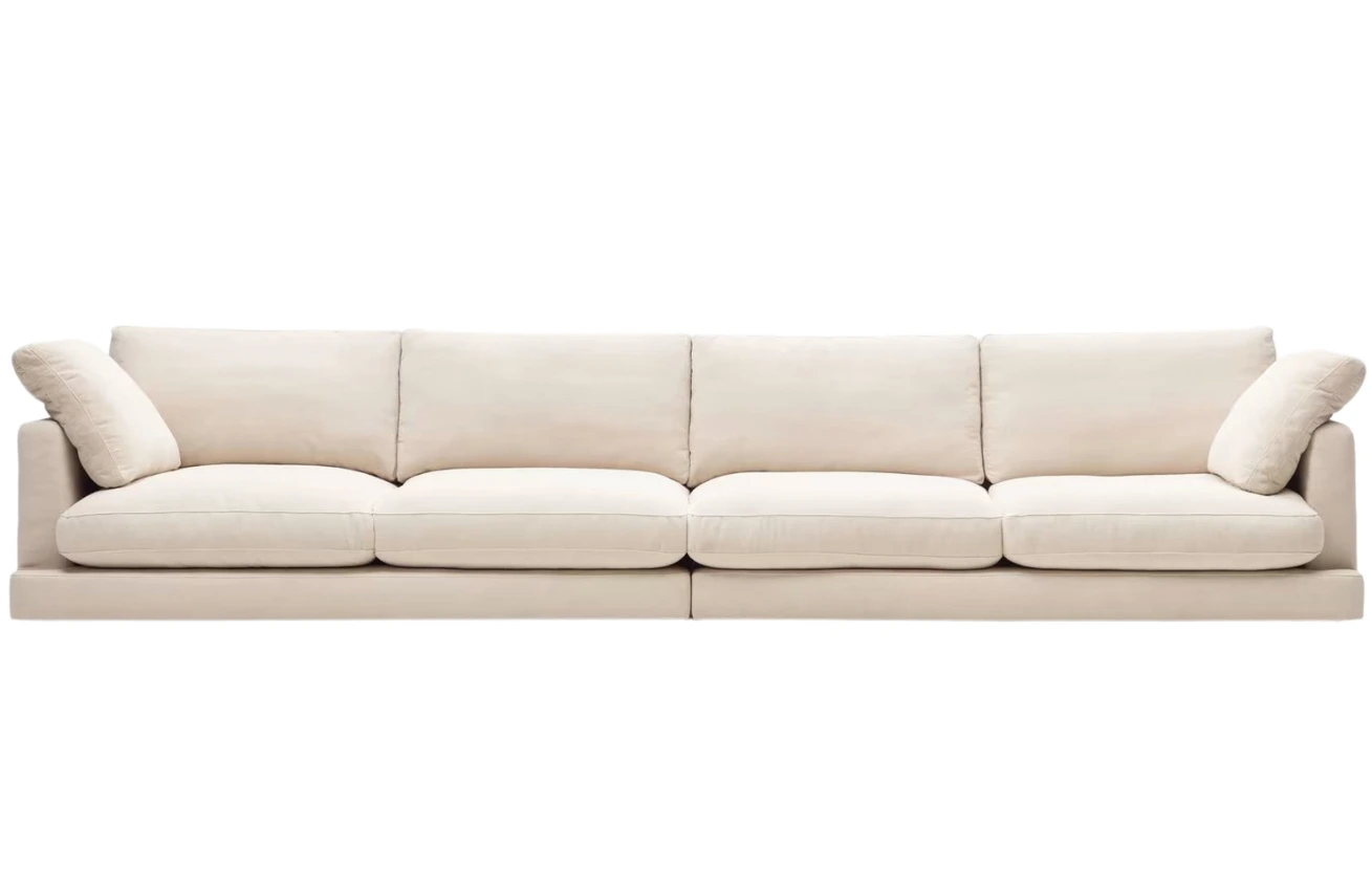 Kave Home Béžová šestimístná pohovka Gala 390 cm
