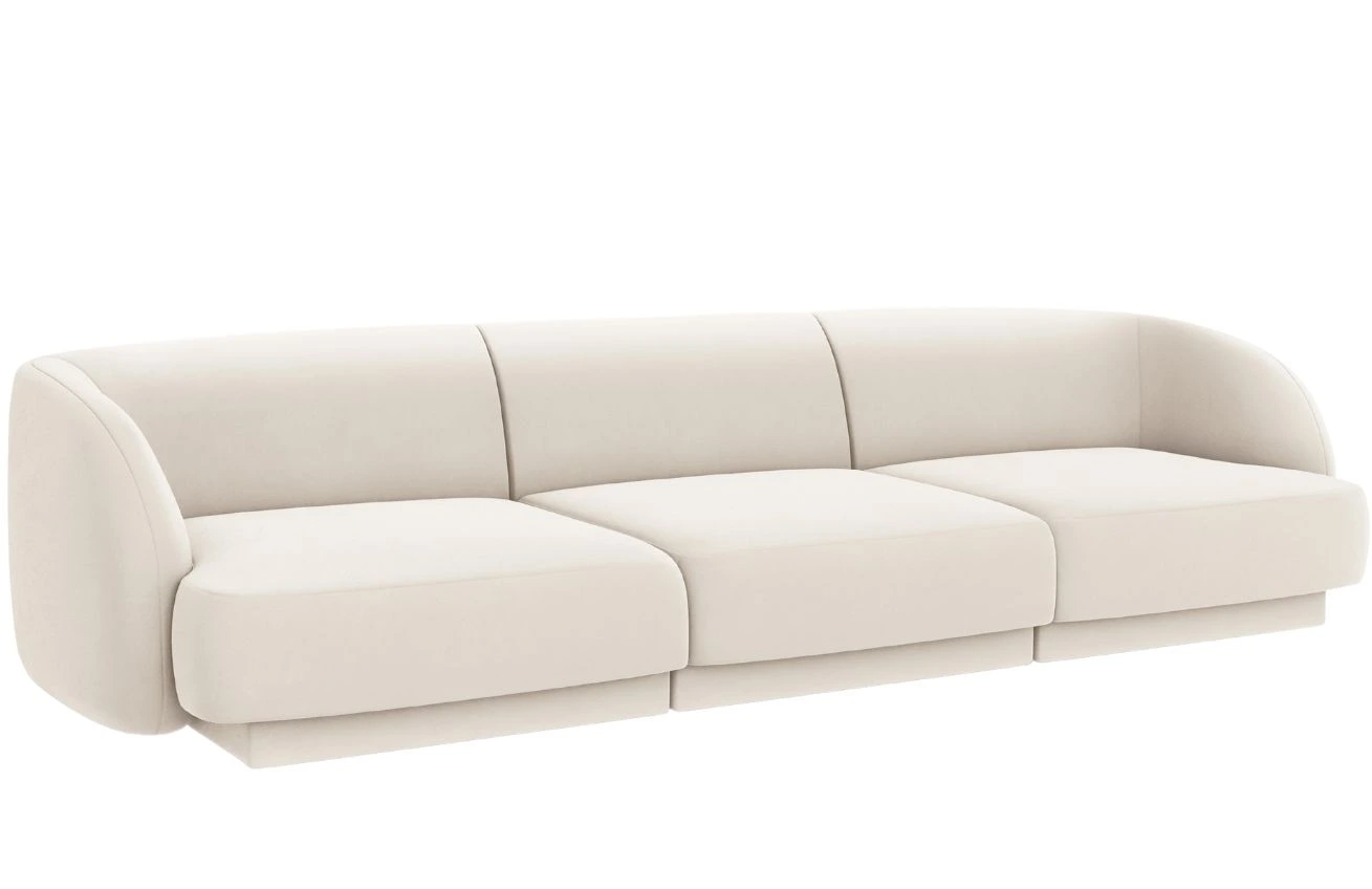 Micadoni Sametová pohovka Miley 255 cm