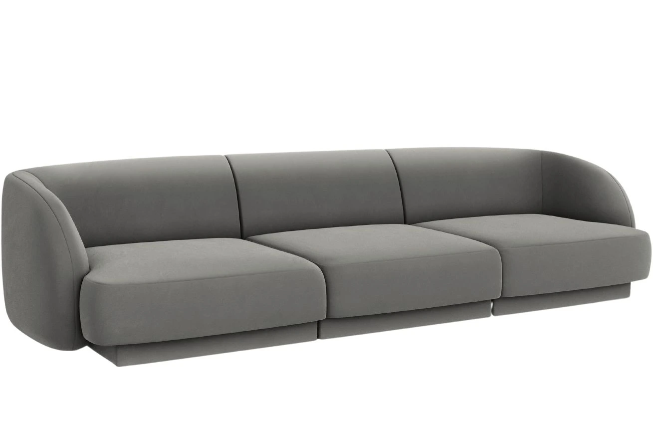 Micadoni Sametová pohovka Miley 255 cm