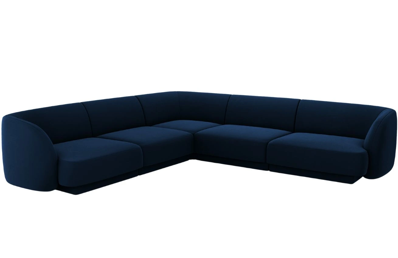 Micadoni Sametová rohová pohovka Miley 255 cm