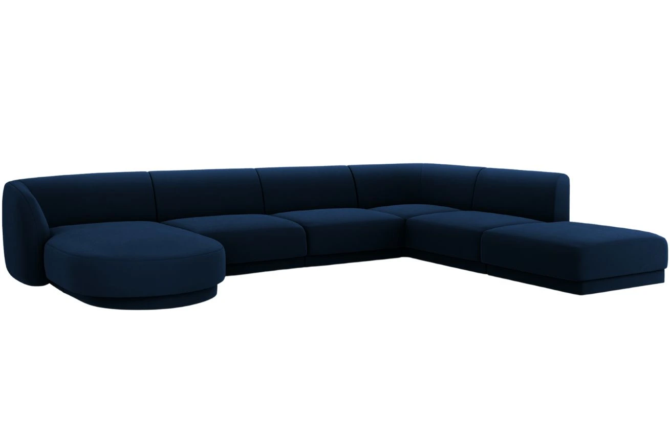 Micadoni Sametová rohová pohovka Miley 330 cm