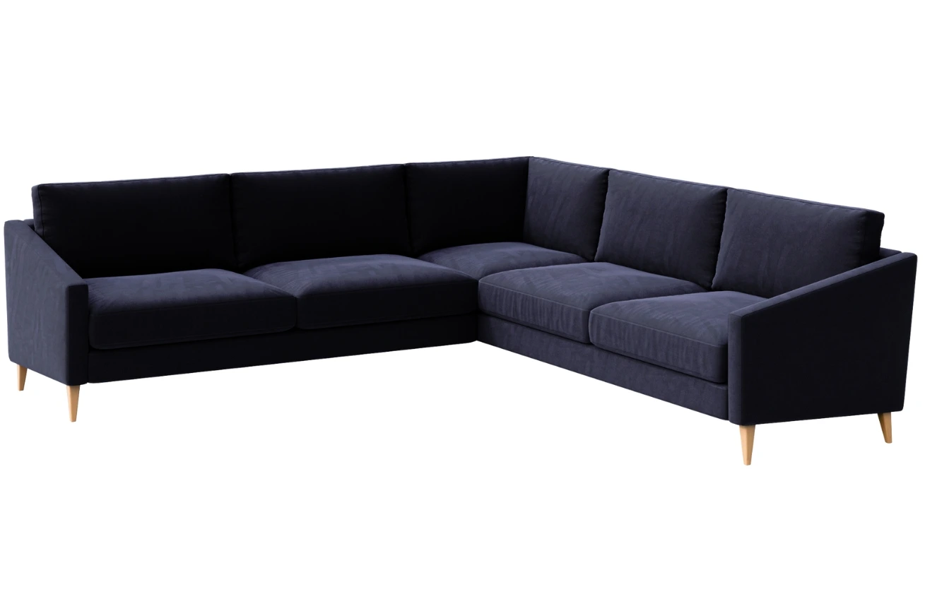 Ame Yens Sametová rohová pohovka Karoto 253 cm