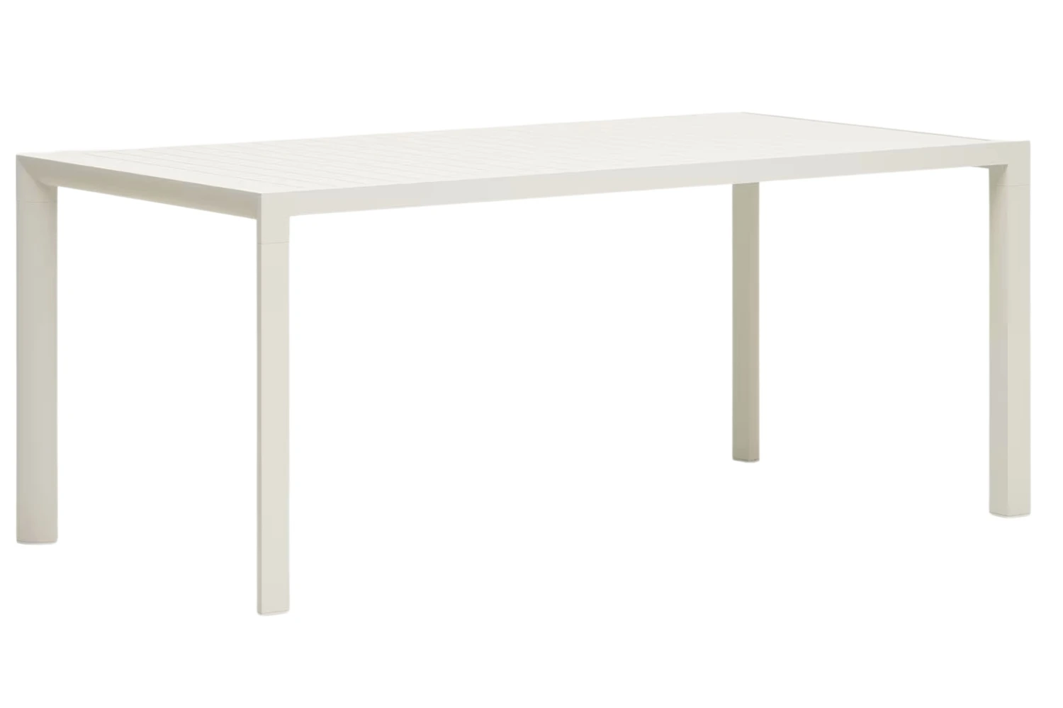 Bílý kovový zahradní jídelní stůl Kave Home Culip 180 x 90 cm