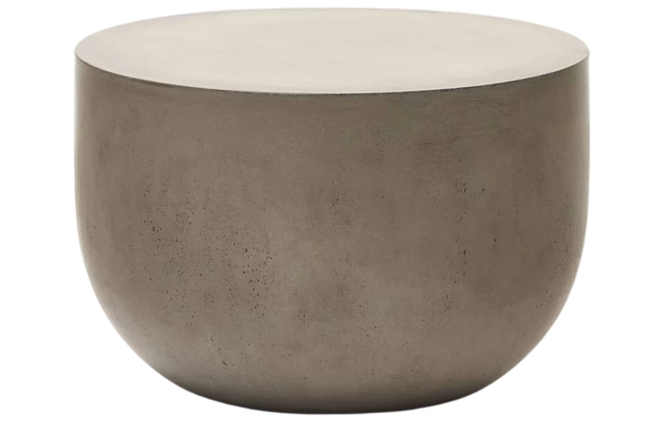 Kave Home Šedý cementový zahradní stolek Garbet 60 cm