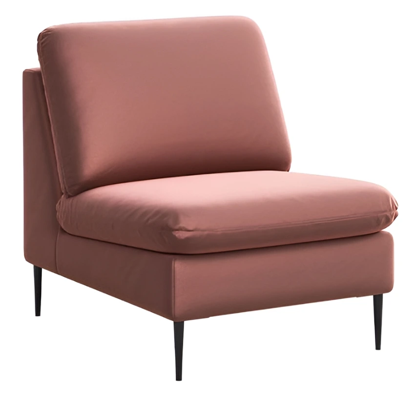 Rodier Starorůžové sametové křeslo Belle