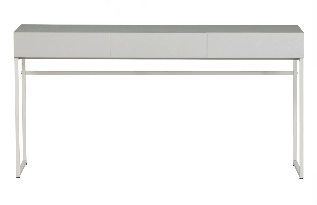 WOOOD Šedý borovicový toaletní stolek Grime 150 x 49 cm