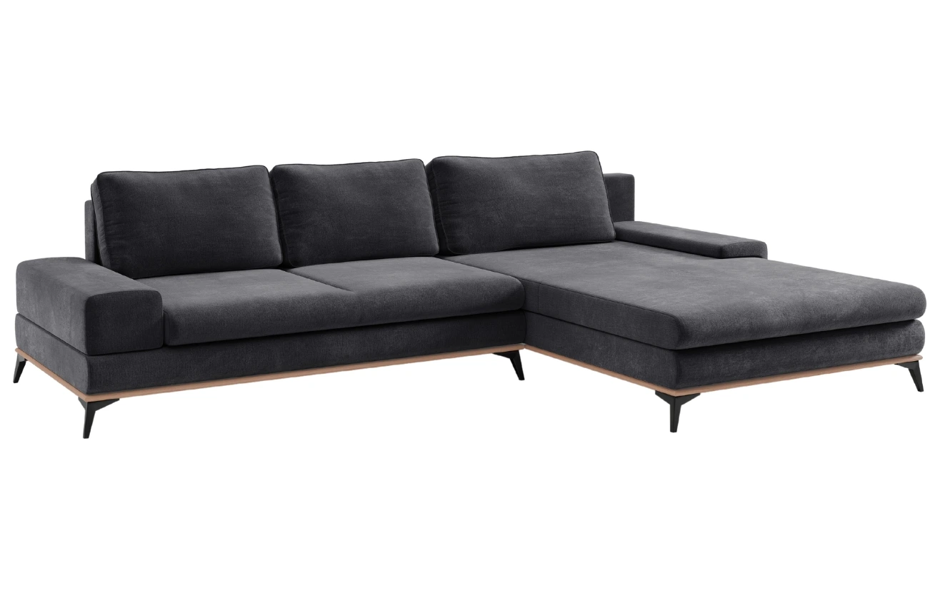 Windsor & Co Sametová rozkládací pohovka Astre 315 cm